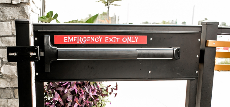 emergency push bar installation in West Hollywood
